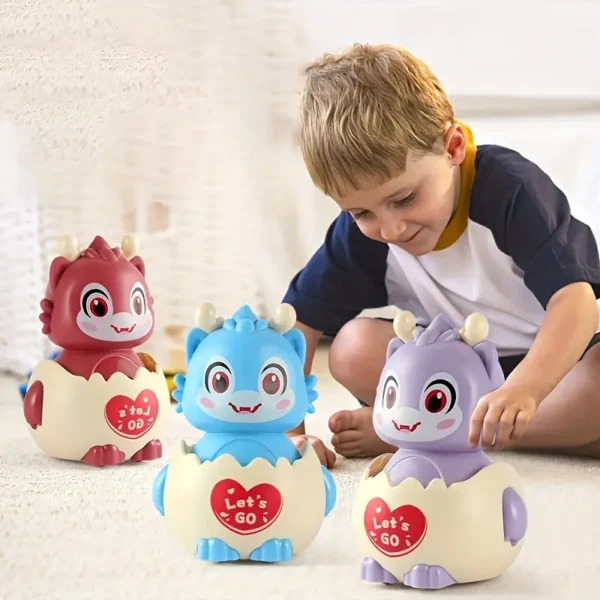 0252f32b-4f50-4fd3-b904-76b4245d6f28 Cute Dragon Dinosaur Eggshell Car Toy Random Colour