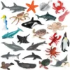 24pcs OceanBreeze Mini Marine Animal Figurine Set