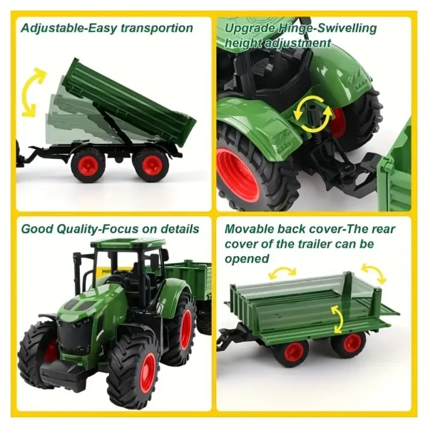 dda9a27e-547e-46aa-9c92-7361097efcb4 41.91cm Large Farm Tractor and Trailer Set