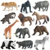 Set of 12 Miniature Animal Figurines